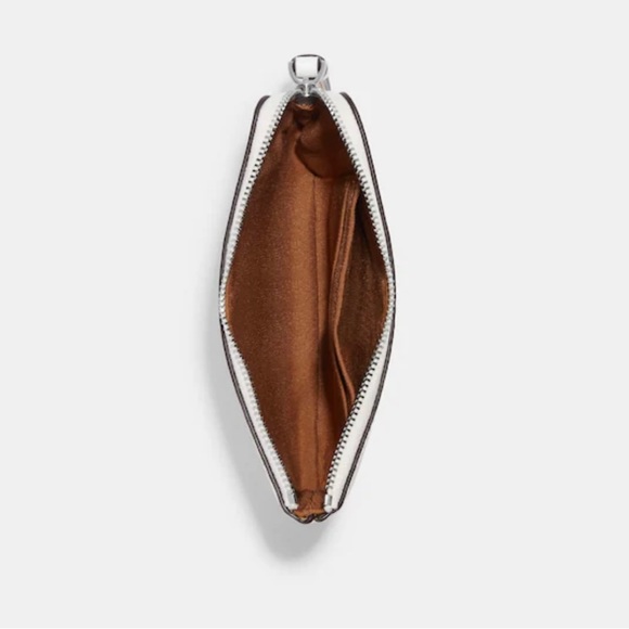 Coach Corner Zip Wristlet In Signature Canvas With Hula Print - Colour: White - Picture 2 of 3